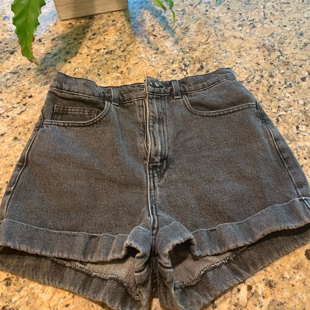 American Apparel black jean shorts